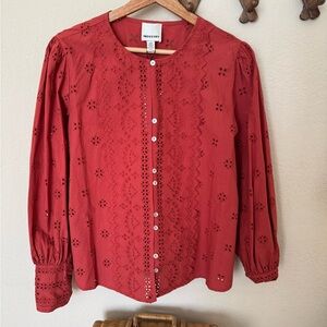 NWT INDUSTRY Eyelet Blouse